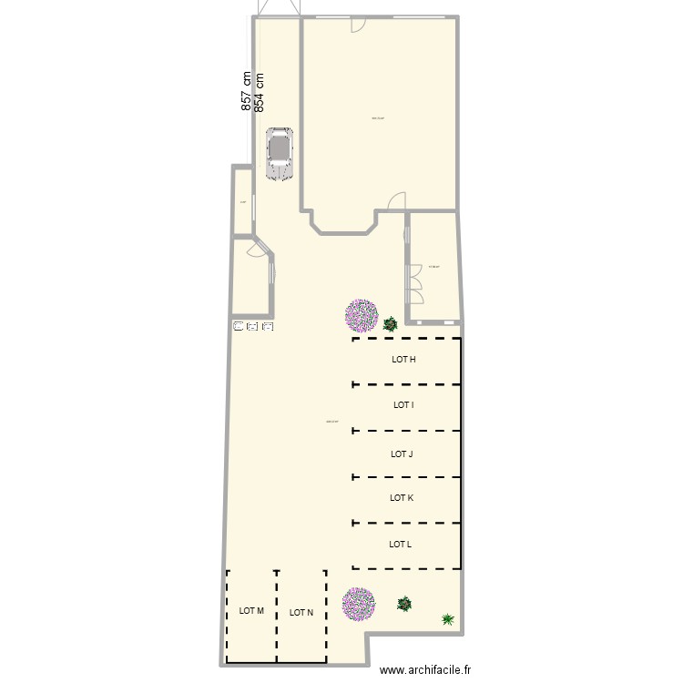 PARKING LOTS 9 à 15. Plan de 4 pièces et 462 m2