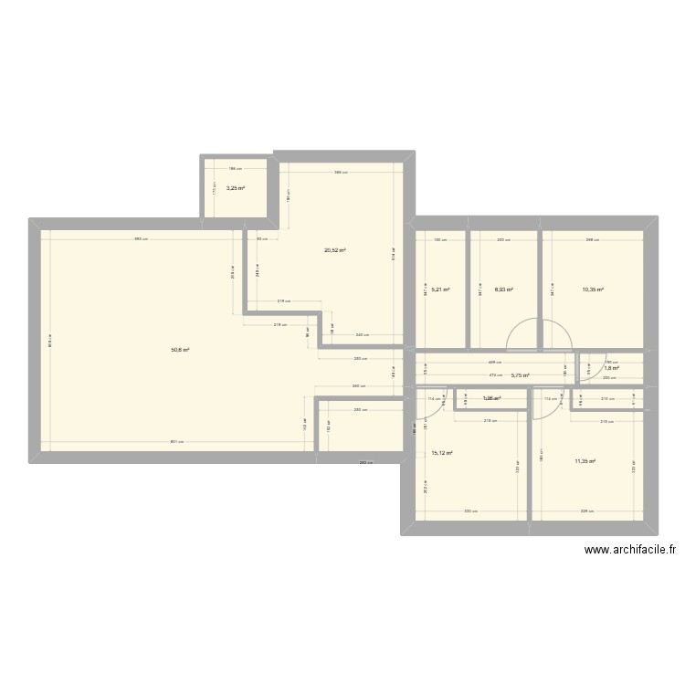 PLAN COTE EXTENSION SUITE OBT PERMIS. Plan de 11 pièces et 132 m2