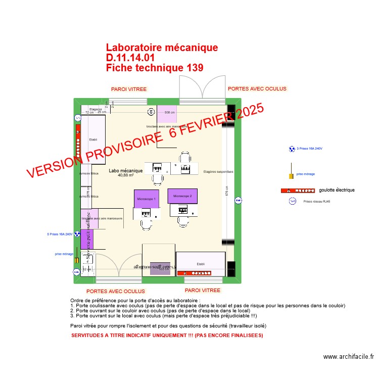 Fiche 139_labos mecanique V2025-02-06. Plan de 1 pièce et 41 m2