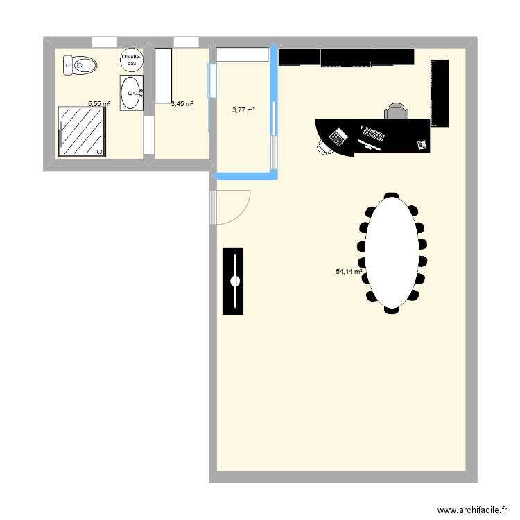 PDG. Plan de 4 pièces et 67 m2