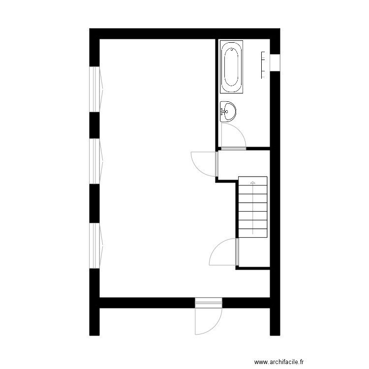 VEROT. Plan de 3 pièces et 39 m2