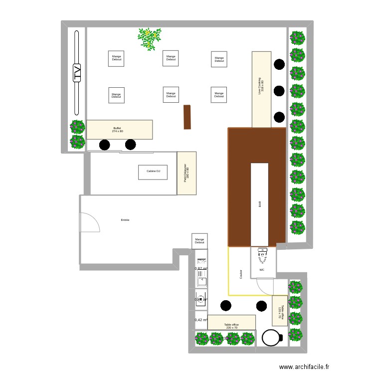 Shangri La - B 12ème étage -Rooftop V2. Plan de 4 pièces et 3 m2