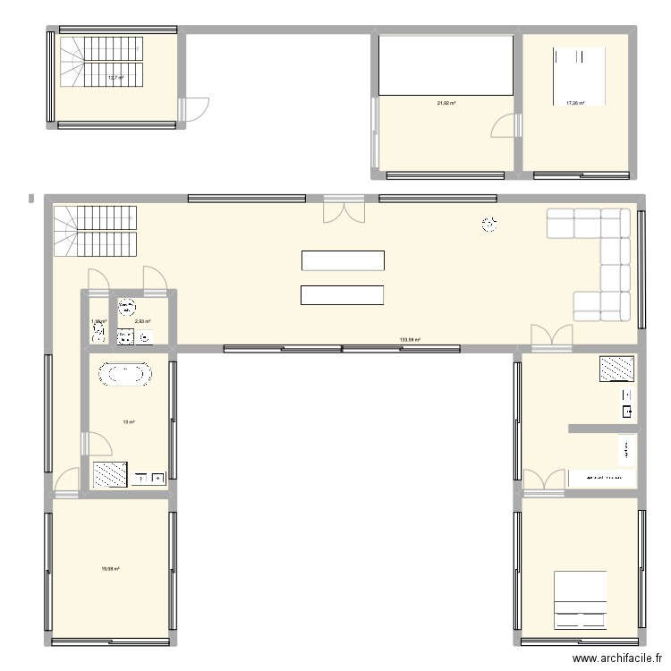 tomM. Plan de 8 pièces et 222 m2