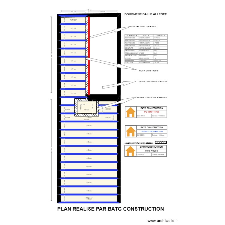 DOUGMENE DALLE . Plan de 24 pièces et 40 m2