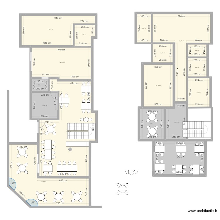 Plan1. Plan de 17 pièces et 322 m2