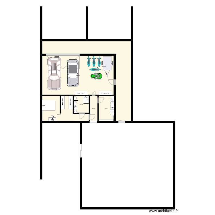 maison. Plan de 6 pièces et 151 m2