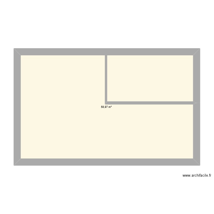 RDC 60m2 - 03-12-24. Plan de 1 pièce et 59 m2