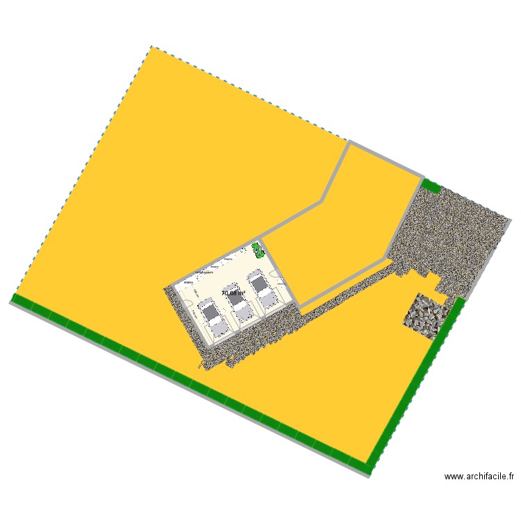 garage bon 1. Plan de 1 pièce et 71 m2