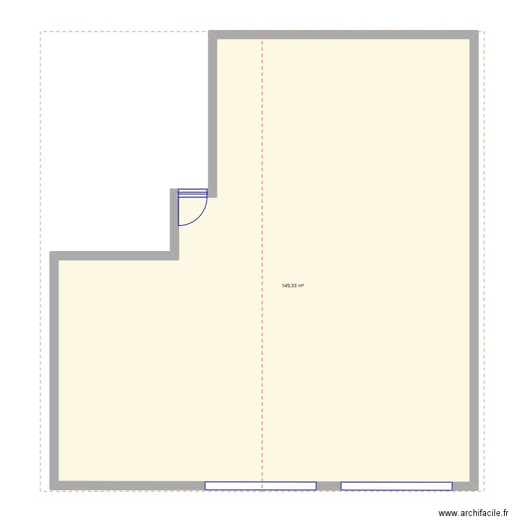 GARAGE. Plan de 1 pièce et 149 m2