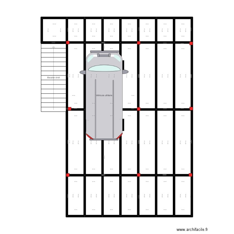 plateforme. Plan de 29 pièces et 69 m2