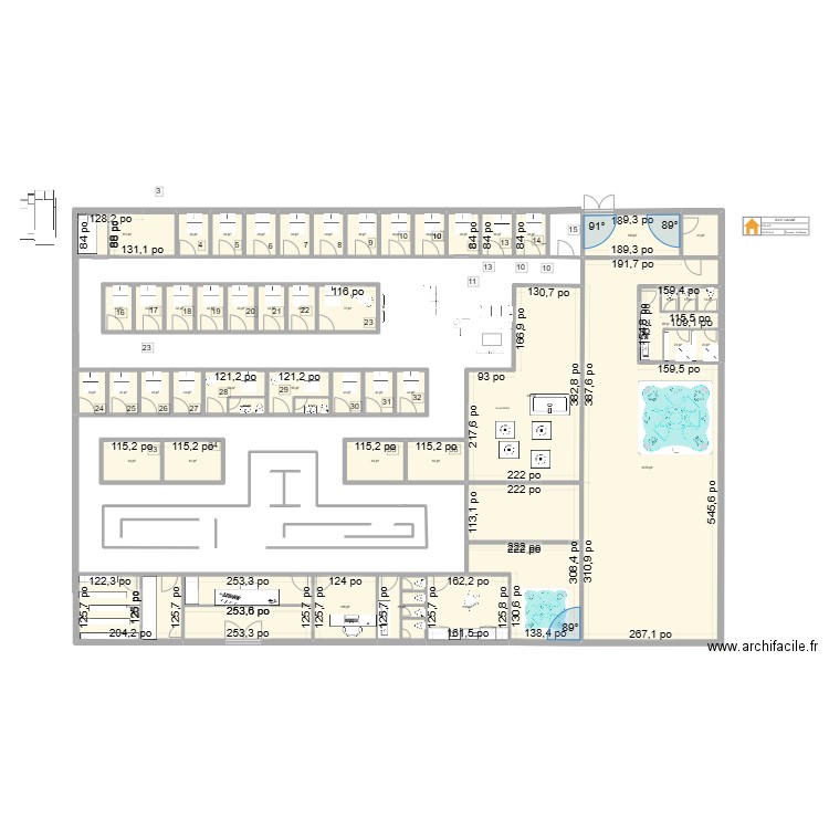 plan sauna 2. Plan de 51 pièces et 426 m2