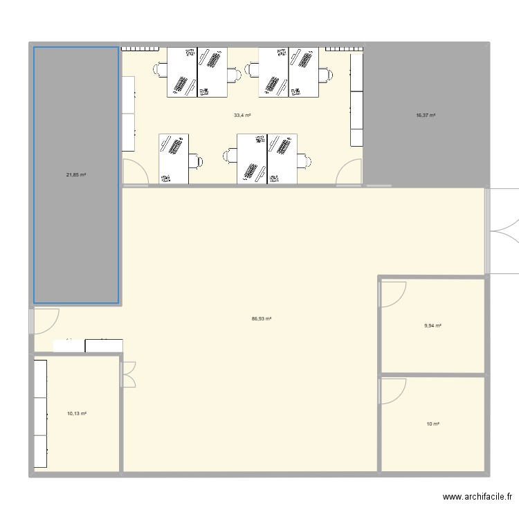 LAbo Calor. Plan de 7 pièces et 189 m2