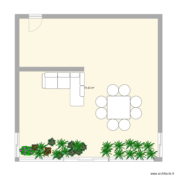 Maison 2025. Plan de 1 pièce et 70 m2