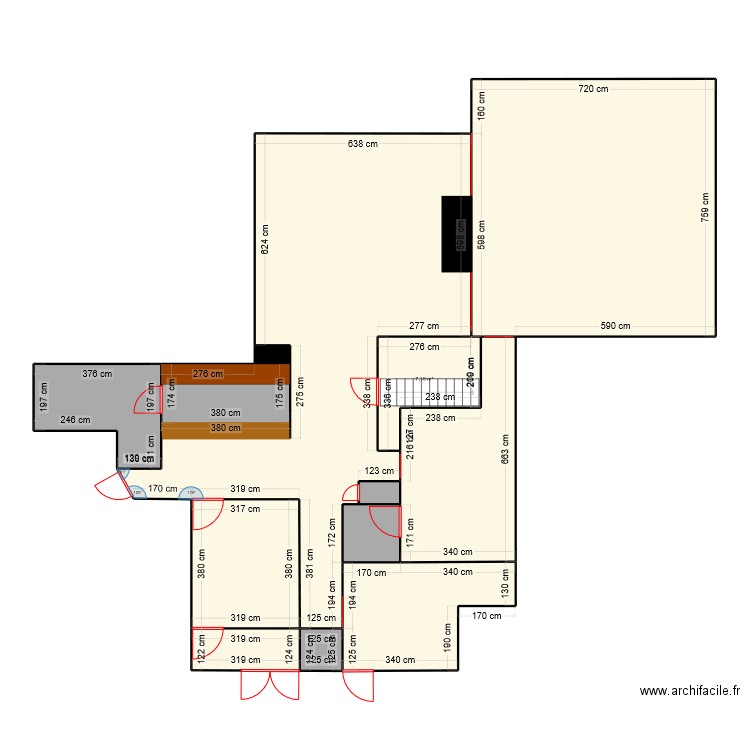 LE GABY CLUB LIBERTIN. Plan de 13 pièces et 193 m2