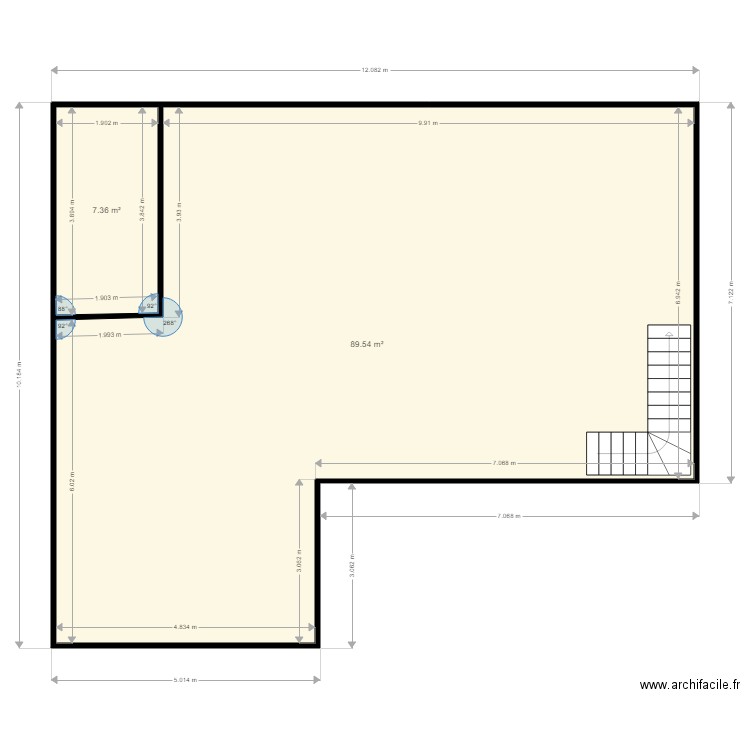 BAREKA. Plan de 2 pièces et 97 m2