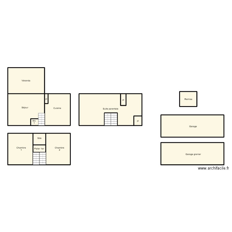 QUIMPER BOURLIER. Plan de 17 pièces et 157 m2