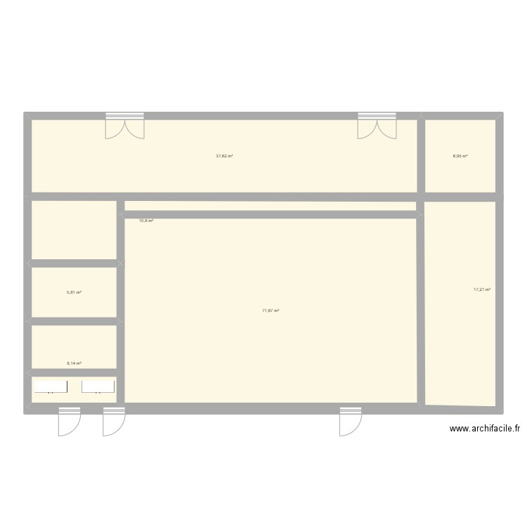 PLAN SALLE EGR. Plan de 7 pièces et 158 m2