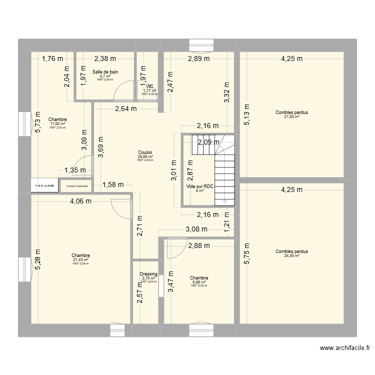 RICAU ETA. Plan de 11 pièces et 134 m2