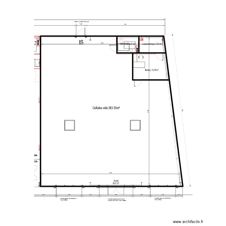 49815-croquis. Plan de 4 pièces et 105 m2