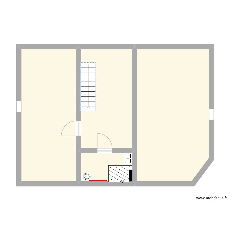 SDB Aménagée . Plan de 4 pièces et 67 m2