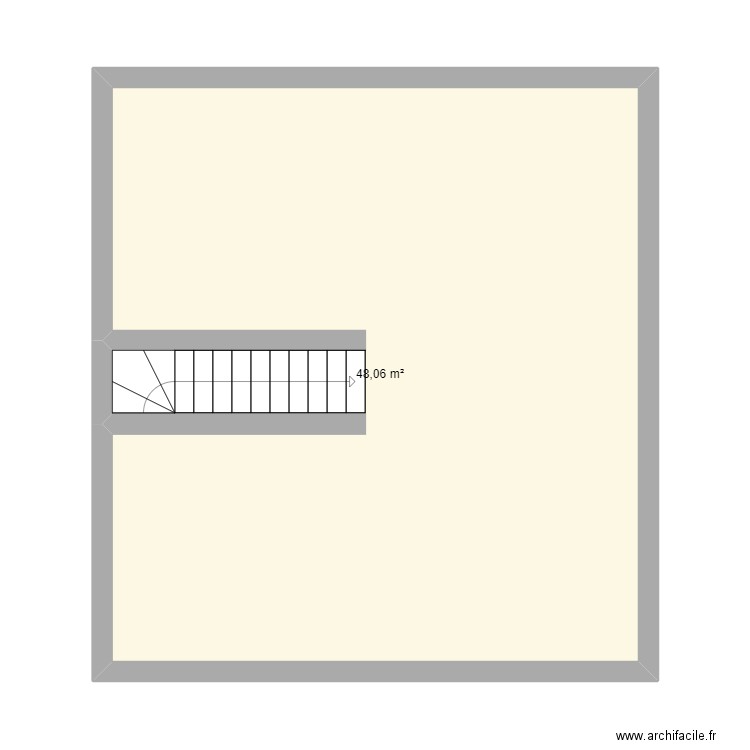 Ma maison. Plan de 1 pièce et 48 m2