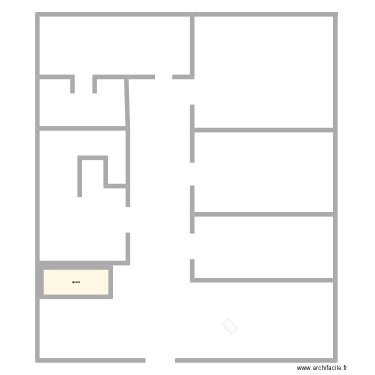 CAbinet. Plan de 1 pièce et 8 m2