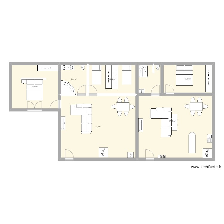 PLAN 1. Plan de 6 pièces et 141 m2