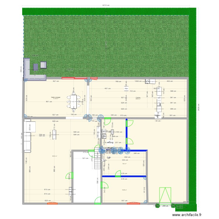 Idée de plan. Plan de 7 pièces et 231 m2