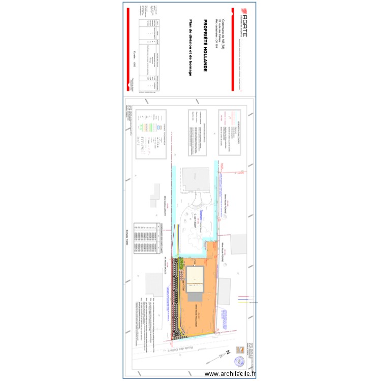 Plan de masse VFinal. Plan de 1 pièce et 86 m2