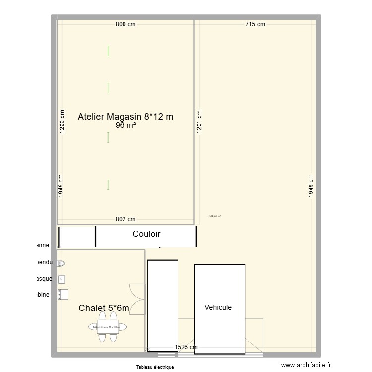 Ville en Vermois 2. Plan de 3 pièces et 328 m2