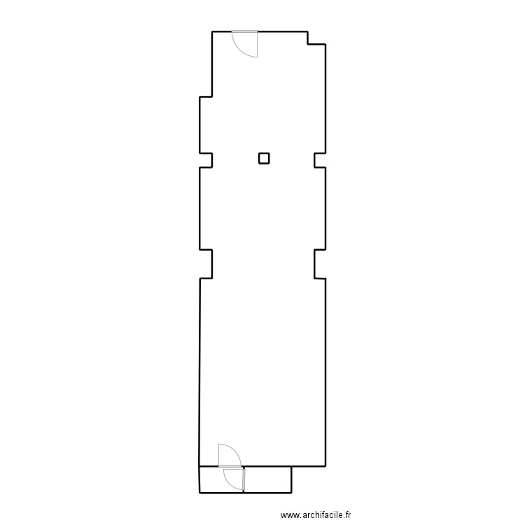 local2. Plan de 3 pièces et 2 m2