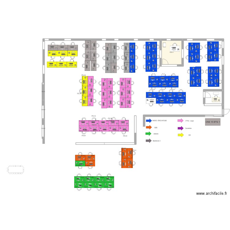 CNS 15 nv. Plan de 4 pièces et 11 m2