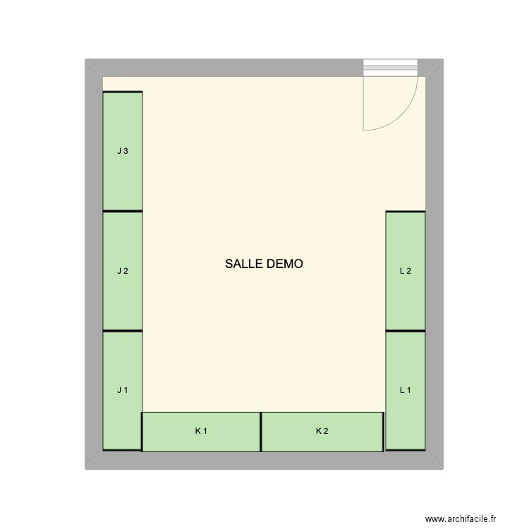 salle demo. Plan de 1 pièce et 26 m2