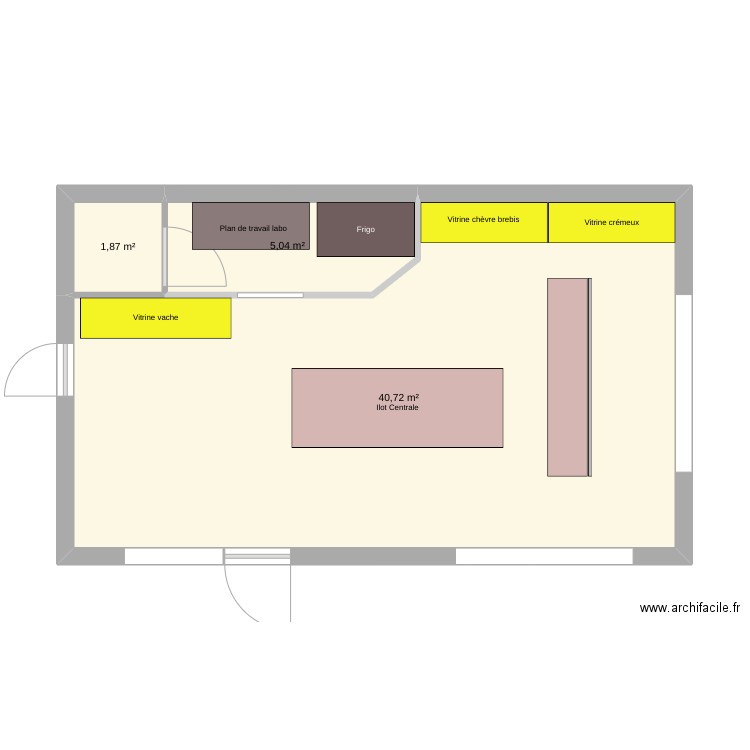 Test 2. Plan de 3 pièces et 48 m2