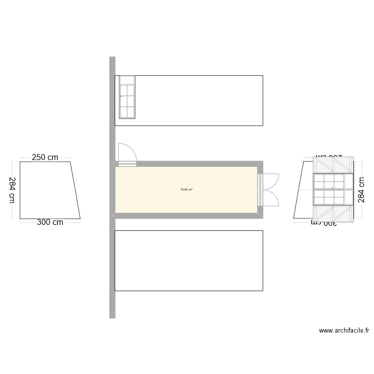 NOUVEAU BATIMENT . Plan de 1 pièce et 17 m2