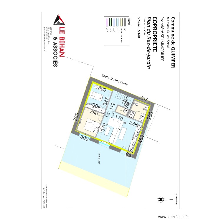 dernier. Plan de 3 pièces et 17 m2