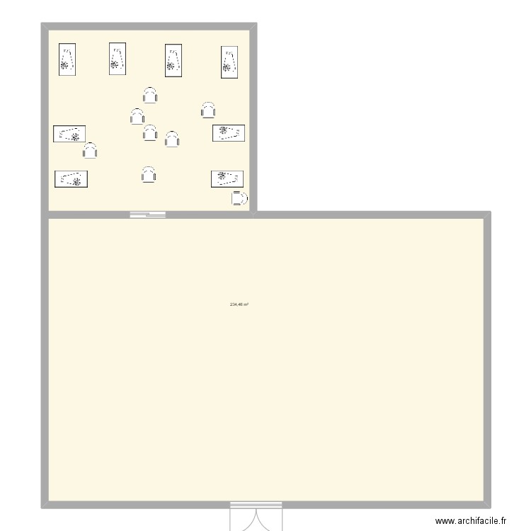 tehnologie devoir. Plan de 1 pièce et 234 m2