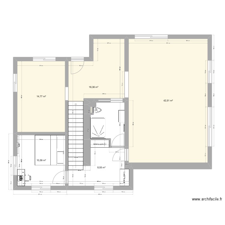 Villa ATT. Plan de 6 pièces et 93 m2