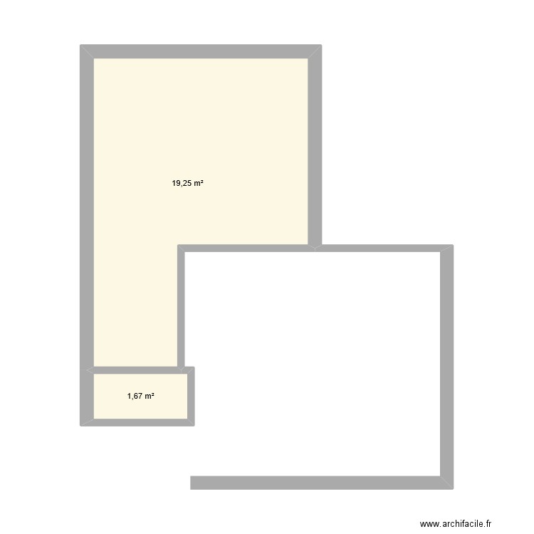 CPC ST-Nazaire. Plan de 2 pièces et 21 m2