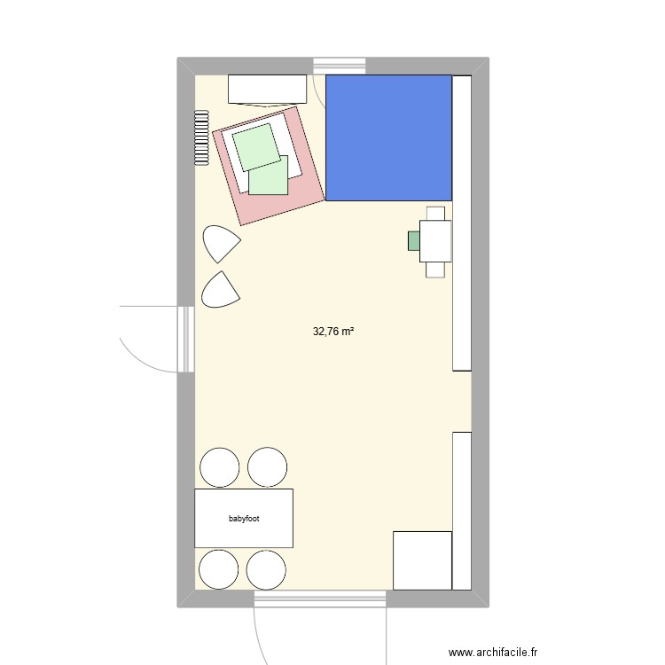 Caveau. Plan de 1 pièce et 33 m2