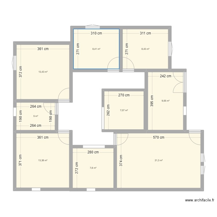 1plans . Plan de 9 pièces et 94 m2