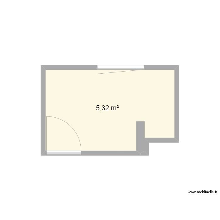 salle de bains. Plan de 1 pièce et 5 m2