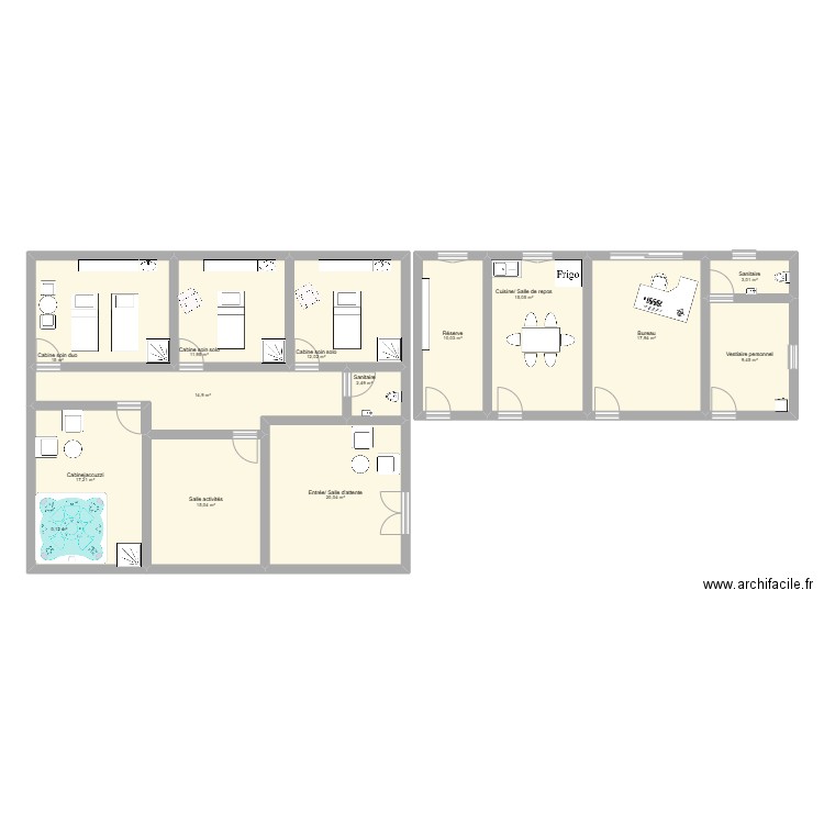 Institut Meg (Construction) 2. Plan de 14 pièces et 165 m2