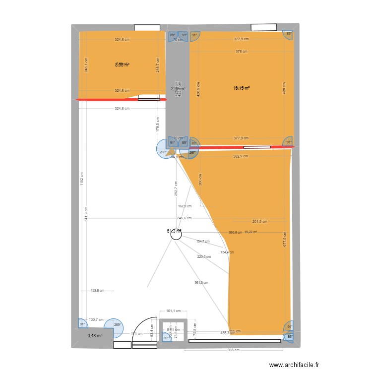 POISSONNERIE. Plan de 5 pièces et 89 m2