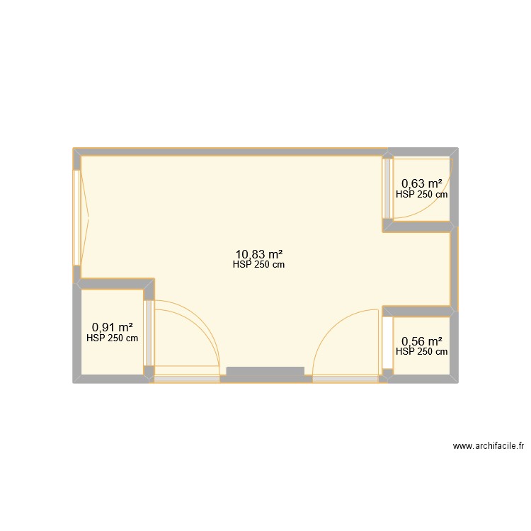 Buanderi. Plan de 4 pièces et 13 m2