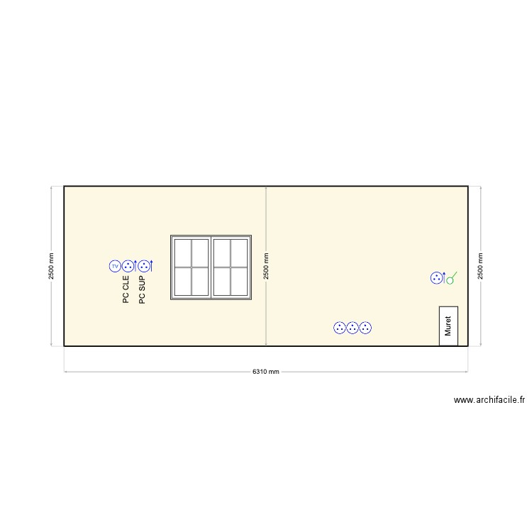 Mur C. Plan de 0 pièce et 0 m2