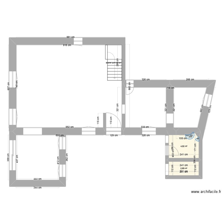 Adrien 08. Plan de 2 pièces et 7 m2