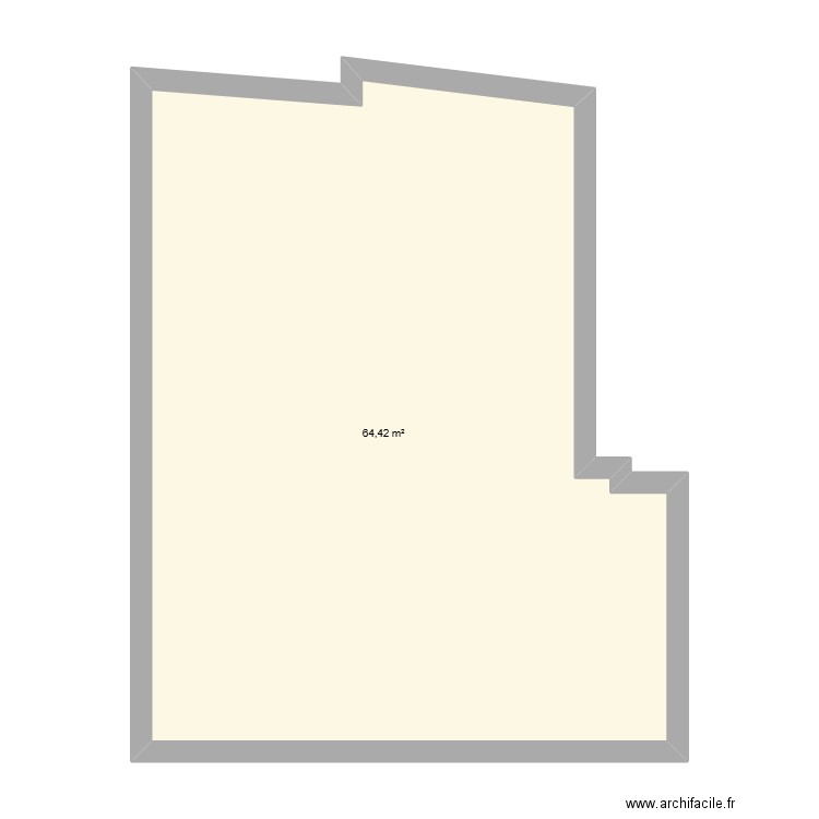 BAUD PASTEUR. Plan de 1 pièce et 64 m2