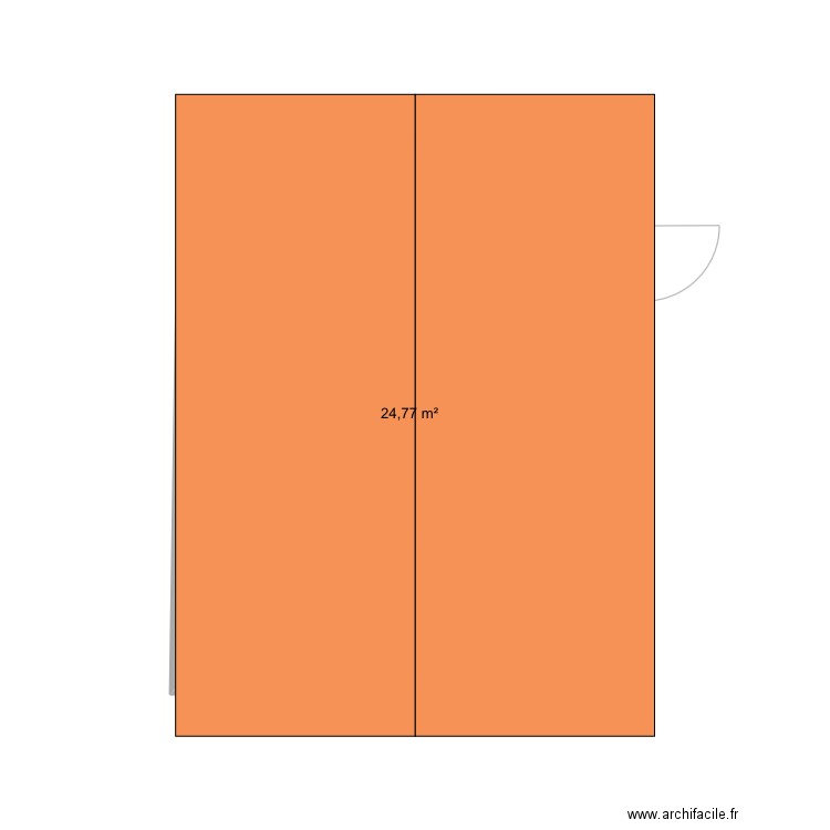 Garage. Plan de 1 pièce et 25 m2