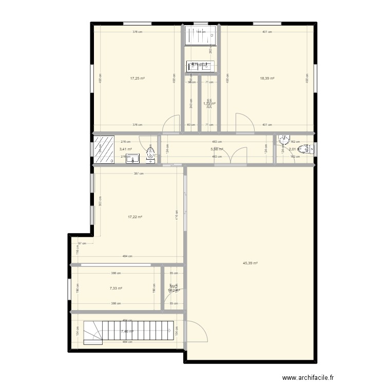 agoue 1. Plan de 12 pièces et 132 m2